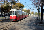 Wien Wiener Linien SL 1 (c5 1428 + E2 4028) I, Innere Stadt, Franz-Josefs-Kai / Schottenring am 22. Oktober 2016.