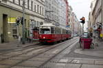 Wien Wiener Linien SL 5 (E1 4791 + c4 1328) VII, Neubau, Kaiserstraße / Westbahnstraße am 17. Februar 2017.