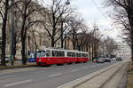Wien Wiener Linien SL D (E2 4028 + c5 1428) I, Innere Stadt, Burgring am 19.