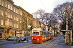 Wien 4633 + 1145, Neubaugürtel, 20.12.1986.