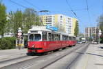 Wien Wiener Linien SL 26 (E1 4795 + c4 1325) XXII, Donaustadt, Pirquetgasse (Hst. Prinzgasse) am 19. April 2018.