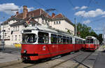 Am Nachmittag des 17. Juni 2021 war der E1 4552 mit dem Beiwagen C4 1336 auf der Linie 25 nach Floridsdorf unterwegs, und wurde von mir unweit der Endhaltestellte Aspern fotografiert.