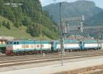 Drei FS-E-Loks, die 656 172 und zwei BR 405, haben am 29.08.2004 einen Gterzug von Bozen nach Brenner gebracht und warten jetzt auf ihren nchsten Einsatz.