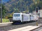  BR 185 662-4, BR 139 177-0, BR 186 102-0 & BR 186 110-3 mit einem Gterzug aus Italien in Richtung Innsbruck, im Bahnhof Steinach in Tirol. (30.Oktober 2010)