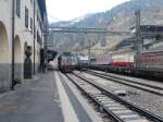 Am 03.11.2011 rckte E652 016 aus um einen Zug nach Italien zu bernehemen. Hier sieht man sie neben E412 006 in Brennero (IT). 