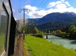 Blick aus dem SR 14843 nach Spittal-Millstättersee am 20.9.2015 bei Berg im Drautal.