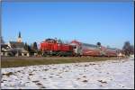 Etwas berrascht hat uns die GKB 1700.01 mit dem R 4373 von Graz Hbf nach Wies-Eibiswald. Gro St.Florian 27.12.2010 