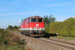 Weil am 4.10.2017 die 2143 068 als Verschubreserve St6 in Siebenbrunn-Leopoldsdorf untauglich wurde, wurde die 2143 030 als SLZ18062 von Stadlau nach Siebenbrunn-Leopoldsdorf geschickt hier bei der