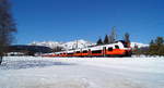 4746 076 und 4746 025 als Sonderzug (Innsbruck Hbf - Seefeld in Tirol) bei Krinz, 27.02.2019.