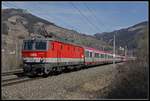 1144 071 mit IC513 zwischen Niklasdorf und Bruck a der Mur am 22.03.2019.