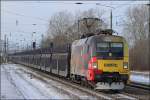 1116.153 fuhr am 30.12.14 mit GEFCO-Leerzug durch Götzendorf Ri.