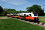 4746 549 CityJet eco als  S5 von Spielfeld-Straß nach Bad Radkersburg, kurz vor dem vorläufigen Endpunkt der Strecke in der Thermenstadt.