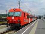 80-73 024-6 mit R 3418 (Attnang-Puchheim - Obertraun-Dachsteinhöhlen) am 18.8.2015 in Attnang-Puchheim