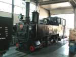  Wlderbahnlok  U 25  BEZAU  (1902) in der Remise in Bezau.Sie fuhr den Erffnungszug am 15 September 1902.Bezau 28.07.05.