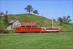 5090 008 + 016 fahren als R 6835 von St.Plten nach Mariazell. Rabenstein 17.04.2010