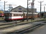 Wagen der Mariazellerbahn in St.Plten Alpenbahnhof.