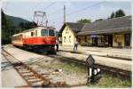 Die 1099.14  Rosinante  fhrt mit R 6802  Mariazeller Land  von Mariazell nach St.Plten. 
Kirchberg an der Pielach 4.7.2010