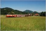 Am 8.7.2010 bespannte die 1099 001 den R 6813 der aus folgenden Wagen bestand: BD4 4200, B4 3147, 3164, 3162. Dabei konnte ich den Zug zwischen Kirchberg und Schwerbach ablichten.