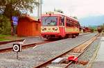 10.06.1990 Bahnhof Mittersill der Pinzgauer Bahn, Triebwagen ÖBB 5090 002-6