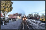 Von der Plattform eines am Bahnsteig abgestellten Wagens konnte ich diesen Geisterzug festhalten. 
31.10.2018