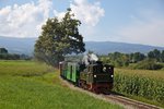 Der Zug Richtung Preding-Wieselsdorf kurz vor Neudorf. (20.08.2016)