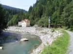 ehemalige Bregenzerwaldbahn, Bahnhof Lingenau-Hittisau bei km 20,7.