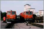 2095.04 und 2095.07 der Bregenzerwaldbahn im Depot Bregenz Vorkloster.