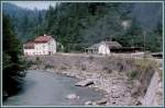 Bahnhof Lingenau-Hittisau im Tal der Bregenzer Ach.