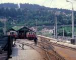 Innsbruck Stubaitalbahn: Das Depot am Stubaitalbahnhof am 14.