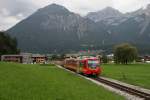 Ein Zug der Zillertalbahn am 10.09.2010 bei Strass.