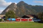 D16 mit R 154 der Zillertalbahn in Rotholz (21.10.2011)