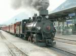 Kurz vor der Abfahrt des Zuges durch das Zillertal nach Mayrhofen.Jenbach,19.09.06