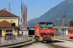 D13 der Zillertaler Verkehrsbetriebe AG auf Jenbach Zillertalbahn am 2-8-2013.