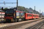 D15 der Zillertaler Verkehrsbetriebe AG mit R 126 Mayrhofen-Jenbach auf Jenbach Zillertalbahn am 2-8-2013.