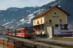 Wendezug der Zillertalbahn an der Endstation Zell im Zillertal; 11.02.2007