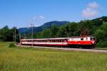 Die 1099 004  Frankenfels  fuhr am 31.Mai 2009 mit einem Regionalzug von Mariazell nach St.Plten.