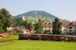 Die tscherbr-Lok 1099 010-9 bespannte am 19.August 2009 den 20 Minuten verspteten Regionalexpress tscherbr von St.Plten nach Mariazell.