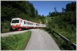 Auf der Bergstrecke kurz nach Winterbach, konnte ich den 4090 003 mit dem R 6802 von Mariazell nach St.Plten knipsen.