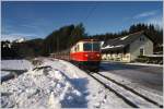 1099.02 fhrt mit dem Adventsonderzug von St Plten nach Mariazell.