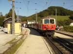 1099.02 beim Halt in Kirchberg an der Pielach auf dem Weg nach Mariazell.Sept.2010