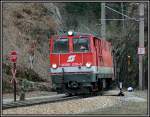 2095 013 bei der Einfahrt in Schwarzenbach am 1.4.2006