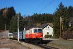 1099 016 mit R 6805 in Wienerbruck, 23.11.2011.