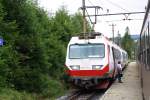 4090 002 als R6804 von Mariazell nach Stankt Plten wartet am 25.August 2012 im Bf.