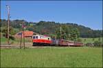 Hier der R 6809 bespannt von der wunderschnen 1099.002 bei der Durchfahrt der Haltestelle Mainburg, 08.09.2012