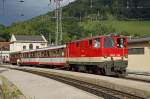 2095 009 hat am 6.07.2013 soeben mit Zug 6815 den Bahnhof Kirchberg an der Pielach erreicht.