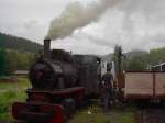 Lok UTA13 in Pckstein-Zwischenwssern  beim anheizen