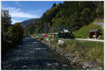 120 Jahre Murtalbahn - Die beiden Dampfloks U11 und BH 1 rollen mit dem Dampfsonderzug von Tamsweg, der Mur entlang talwärts bis Murau.