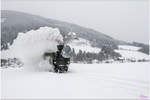 Die STLB Schmalspurdampflok U11, bei einer Winterdampffahrt von Murau nach Tamsweg, für die  The Railway Touring Company .