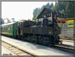 Dampflok BH 1 der Steirischen Murtalbahn im Bahnhof Murau-Stolzalpe.