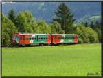 Triebwagengarnitur mit VT 35 und VS 42 der Steirischen Murtalbahn kurz vor Murau.
18.08.2007